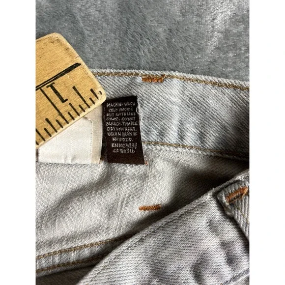 Vintage Y2K Hollister Low Rise Bootcut Mens Jeans 34x32 Thrashed Destroyed Baggy